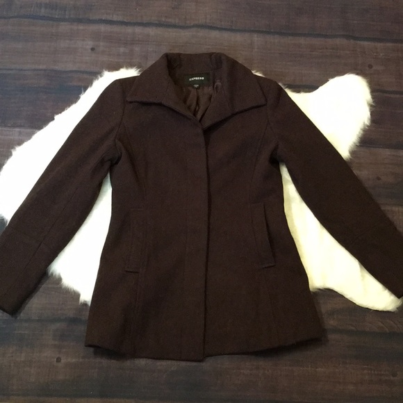Express Jackets & Blazers - SALE Express mocha brown lined wool jacket 💕
